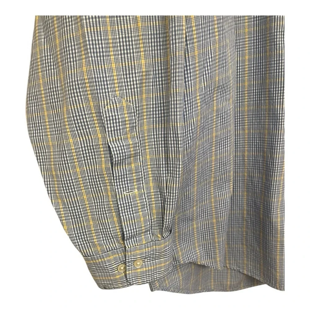 Polo Ralph Lauren Yarmouth Size 16 1:2 34/35 Long Sleeve Shirt Blue & Yellow